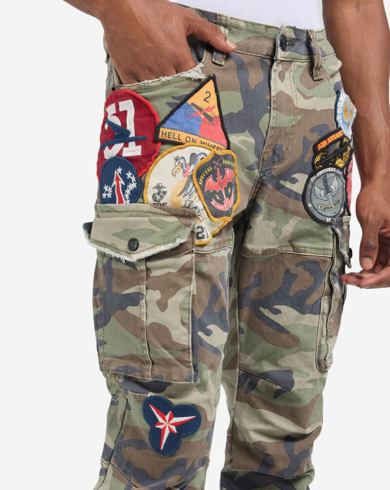 Decibel Patch Work Cargo Pant DECWB505-CAMO Camo 3