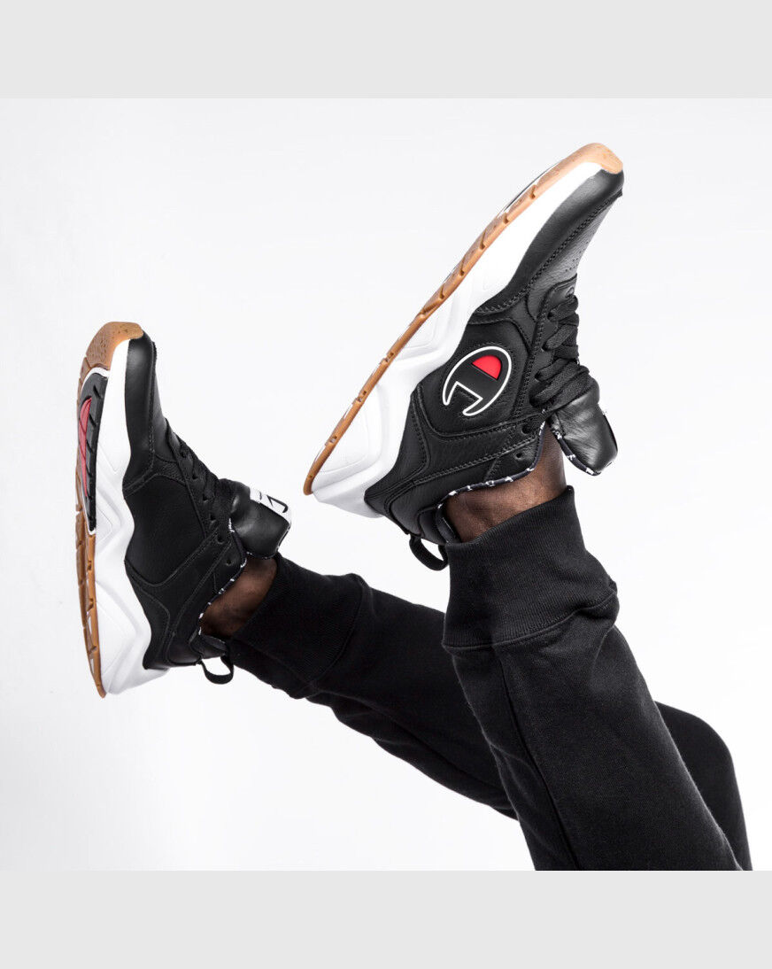 champion men's 93 eighteen big c black & white shoes