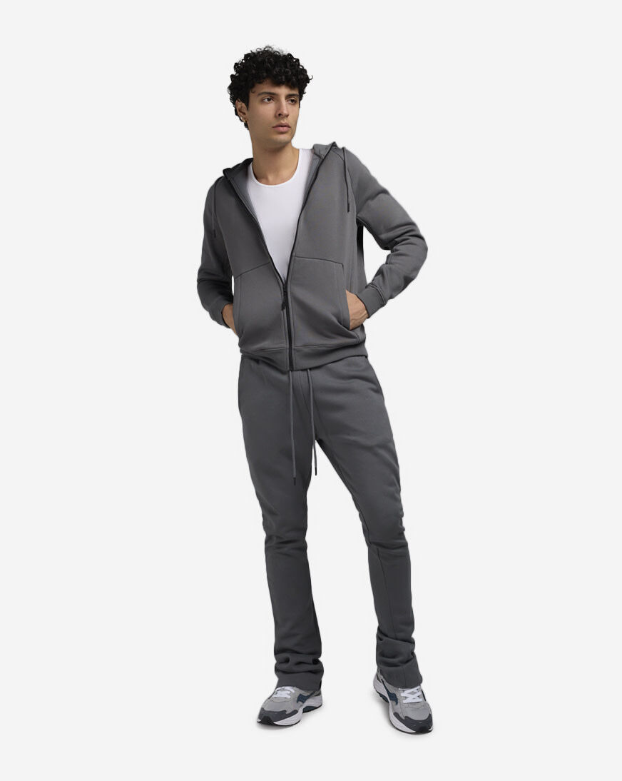 Shop Jordan Craig Basic Stacked Fleece Pant 8870L-GRY grey
