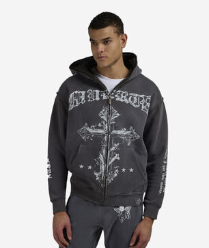 Muerte Cross Full Zip Hoodie 