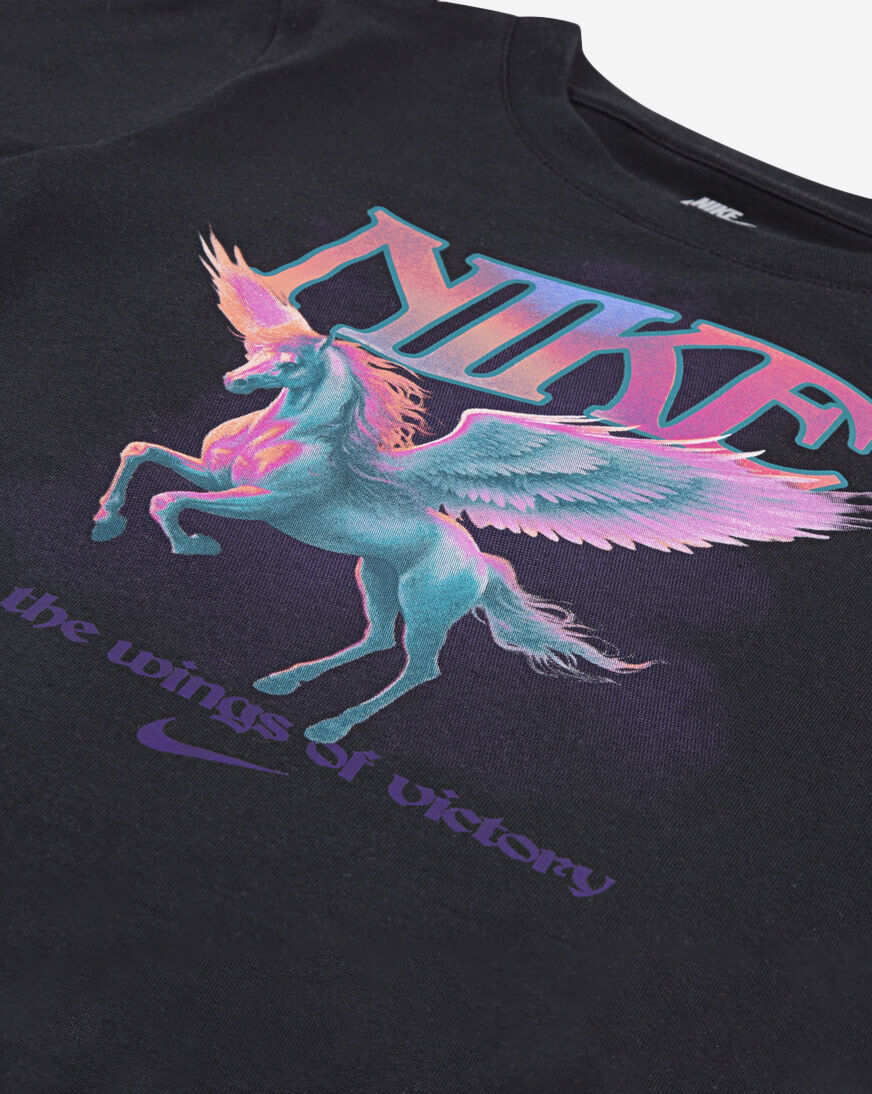 Shop Nike Little Kids' Unicorn Graphic Tee 36N325-023 black