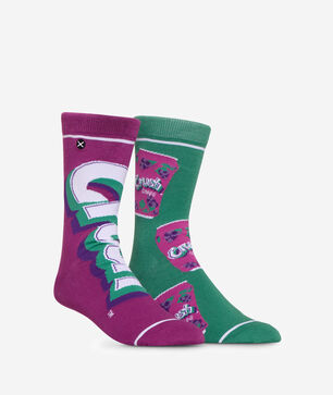 Crush Grape Split Crew Socks (L)