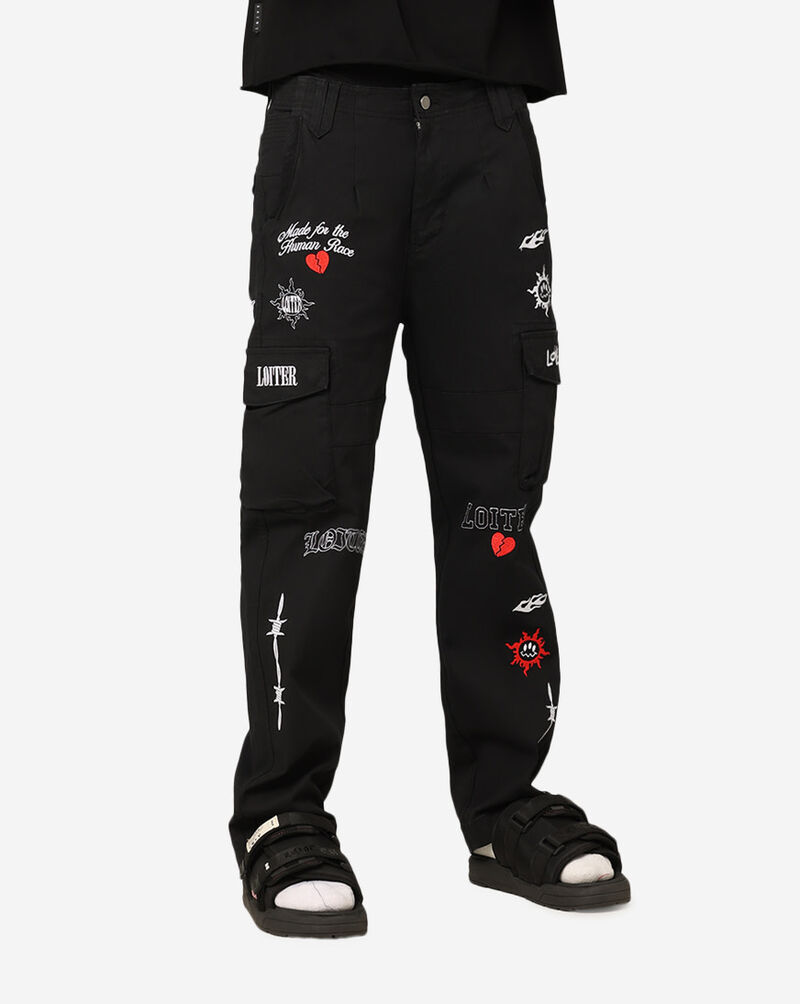 Shop Loiter Sketch Cargo Pants 03007895B001 black SNIPES USA
