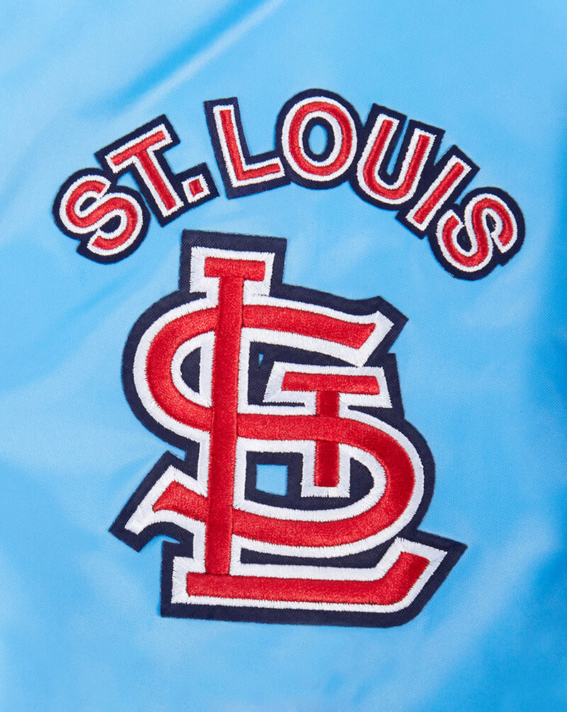 PRO STANDARD Big Boys' St. Louis Cardinals Retro Classic Rib Satin Jacket LSCB6315099-UNI Blue 4