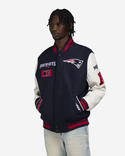 New England Patriots Pro Area Code Varsity Jacket 