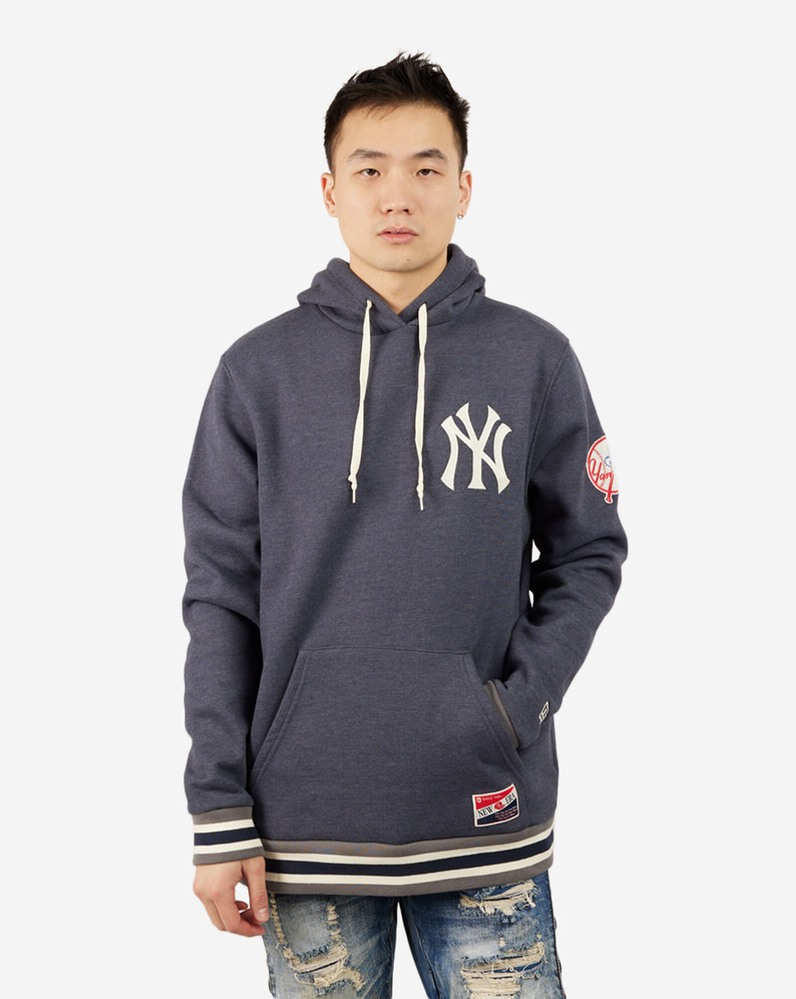 Shop New Era New York Yankees Throwback Pullover Hoodie 60336055 blue |  SNIPES USA