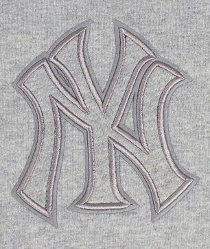 New York Yankees Neutral Drop Shoulder Fleece Pull Over Hoodie 