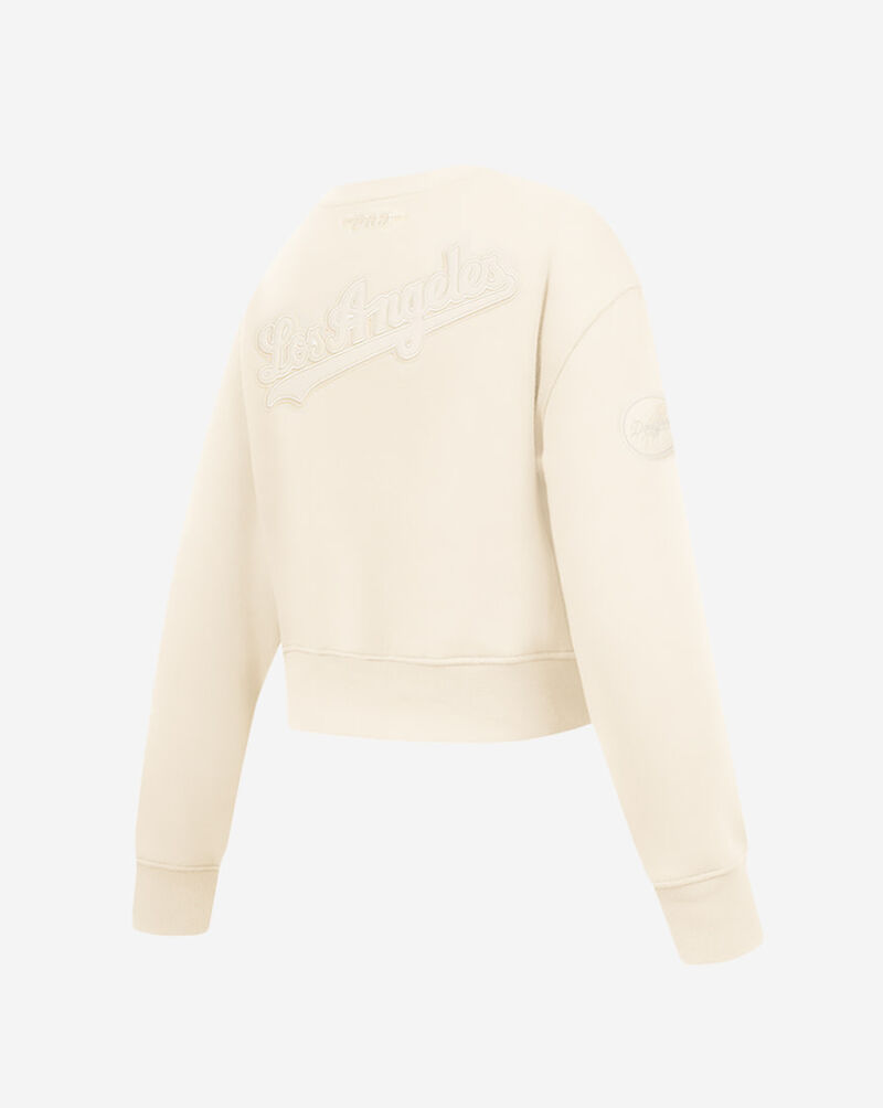 PRO STANDARD Big Girls' Los Angeles Dodgers Neutral Fleece Crewneck LLDBC315038-EGG cream 3