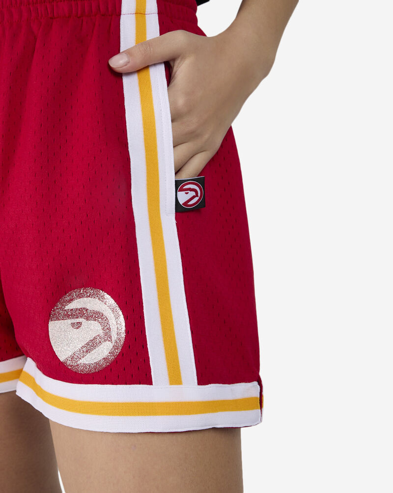 Mitchell  Ness Atlanta Hawks NBA Glitter Jump Shot Shorts BT6845-AHARED1 Red 3