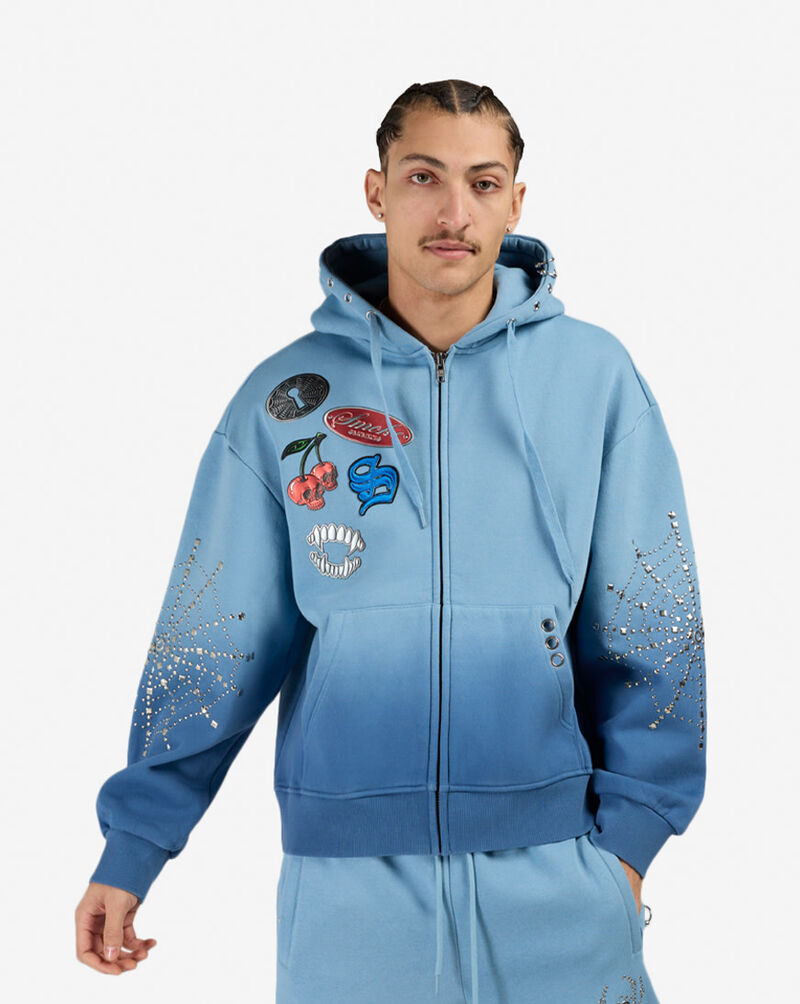 Smoke Rise No Rules Fleece Full Zip Hoodie FO26S467SN-BLU Blue 1