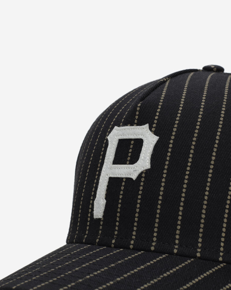 New Era 9Forty Pittsburgh Pirates A-Frame Dotted Pinstripe Energy Snapback Hat  60745193 Black 2