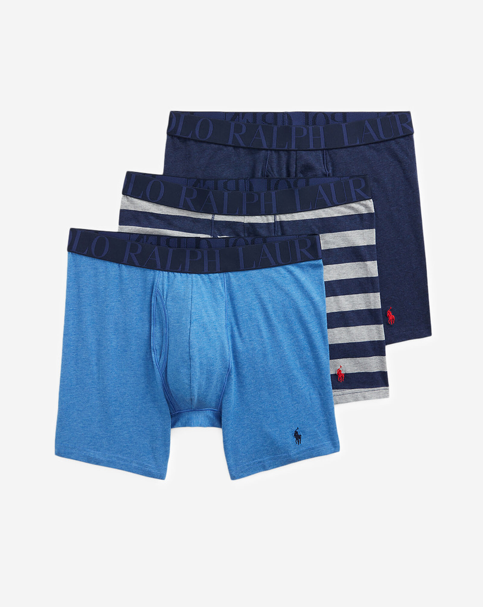 Shop Polo Ralph Lauren Stretch Boxer Briefs (3 Pack) NWBBP3FHA5 multi