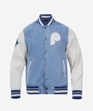 Philadelphia Phillies Varsity Blues Denim Varsity Jacket 