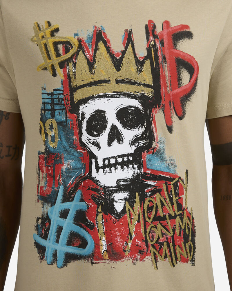 Graphic Tees Money Mind Skull Tee MTUS536-US-03872 Beige 3