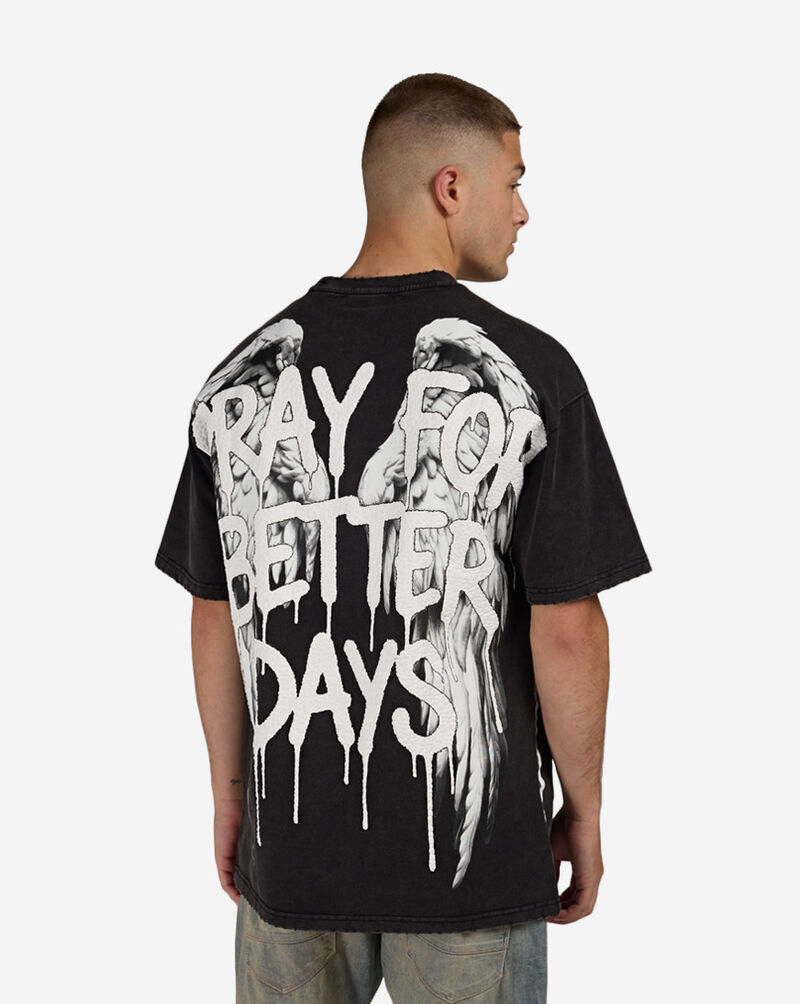 STREETZ IS WATCHIN Pray For Better Days Tee SIW5302-BLK Black 2