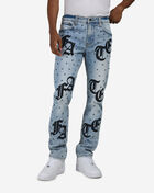 Decibel Fate PU Embellished Jeans SSWB005-BLU Blue 1