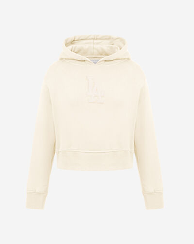 Big Girls' Los Angeles Dodgers Neutral Fleece Pull Over Hoodie