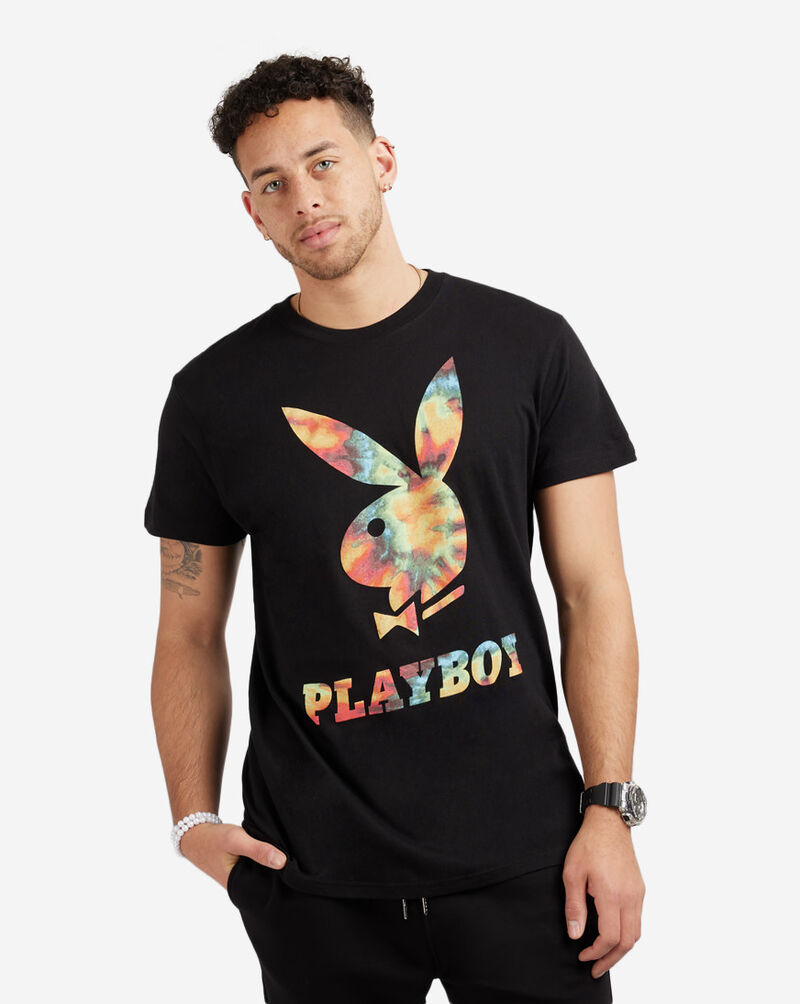 Shop Graphic Tees Playboy TieDye Logo Tee PBY114728 black SNIPES USA