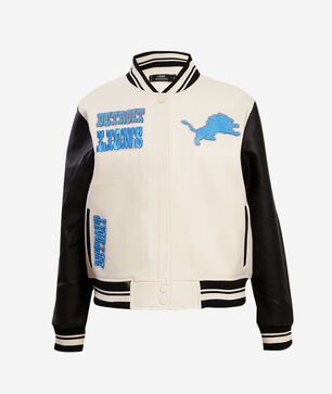Detroit Lions Retro Classic Rib Wool Varsity Jacket