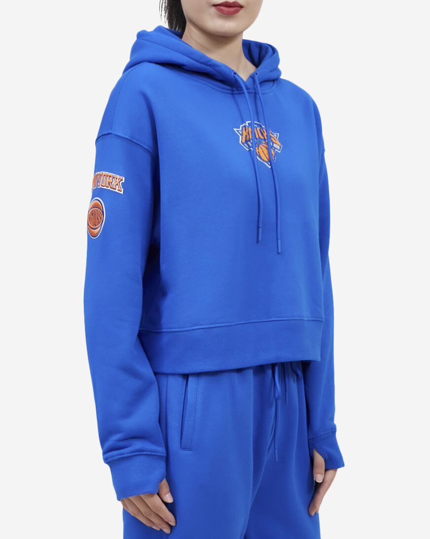 Shop PRO STANDARD New York Knicks Classic Cropped Pullover Hoodie