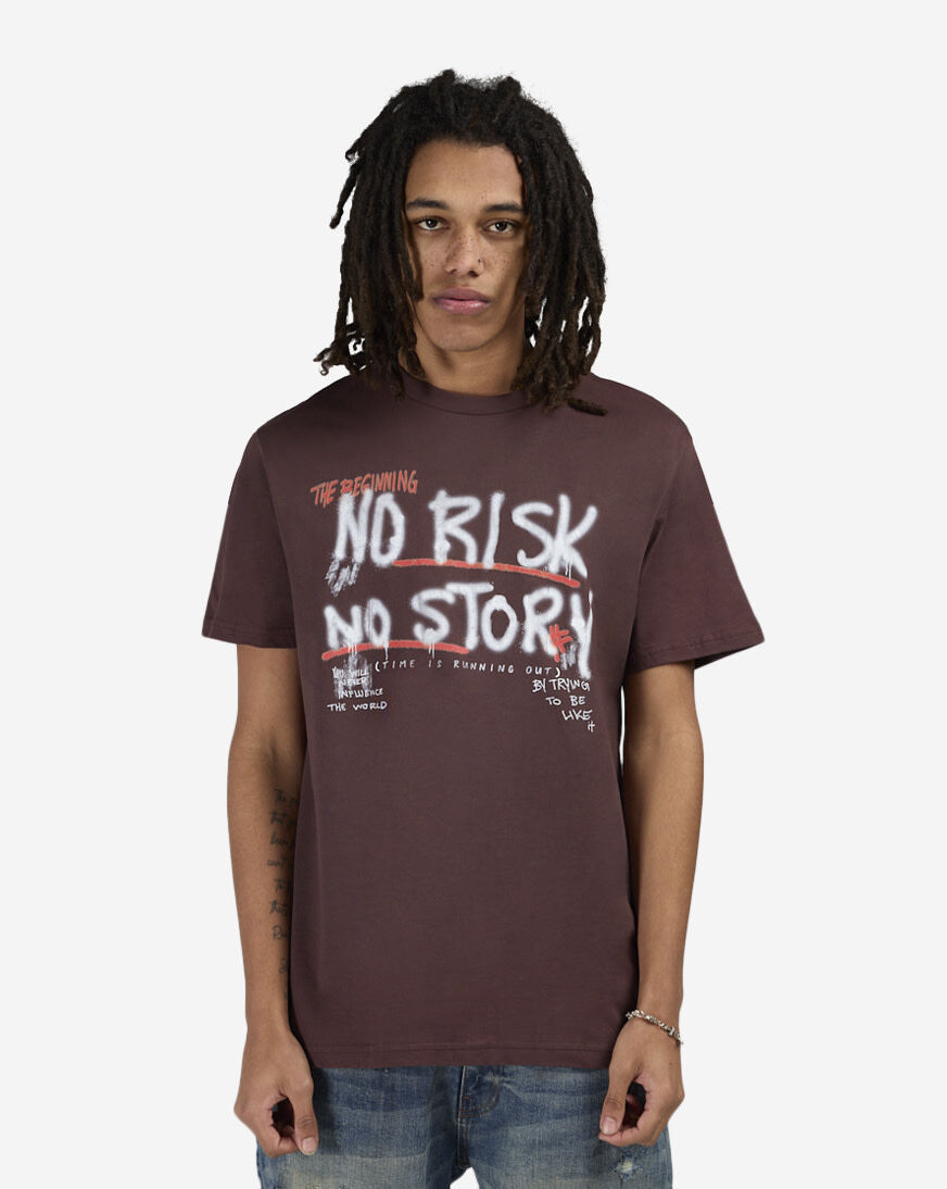【main story】 26SS Tシャツ 4Y Shop Graphic Tees No Risk No Story Tee MTUS1566-US-18305 brown