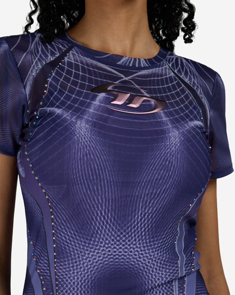 Smoke Rise Printed Mesh Bodycon Dress RKD26S423SN-LILAC Purple 3