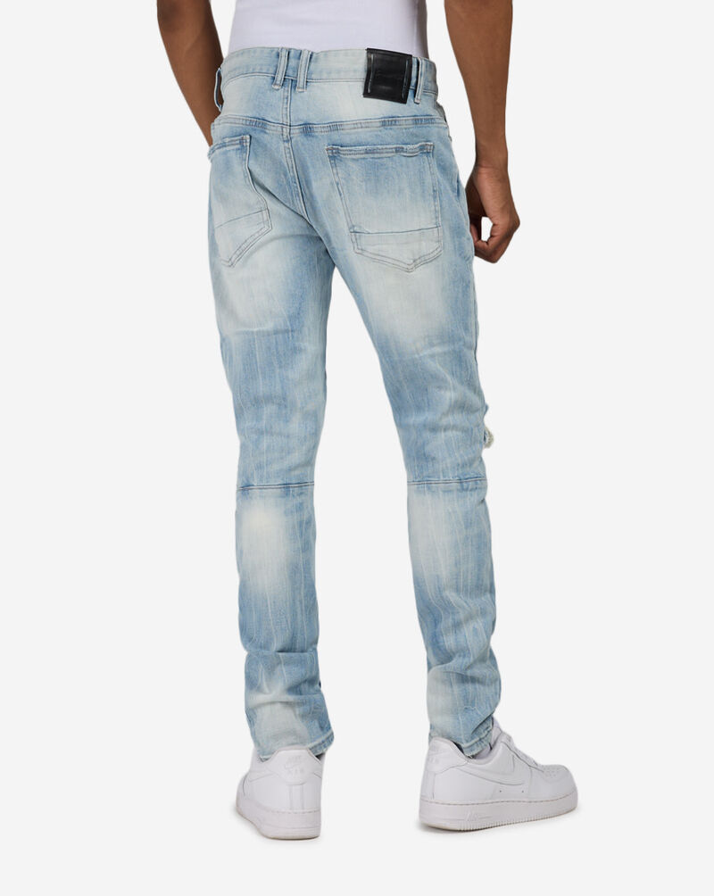 Smoke Rise Vintage Washed Rip and Repair Jean JP25102-BLU Blue 2