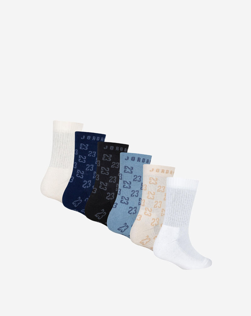 Jordan Big Kids' Monogram Essentials 6Pk Crew Socks BJ0690-XAE Multi 2