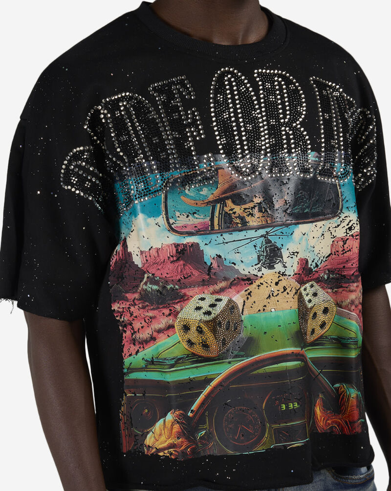 BKYS Apparel Ride Or Dice Cropped Tee T1428SP-BLK Black 3