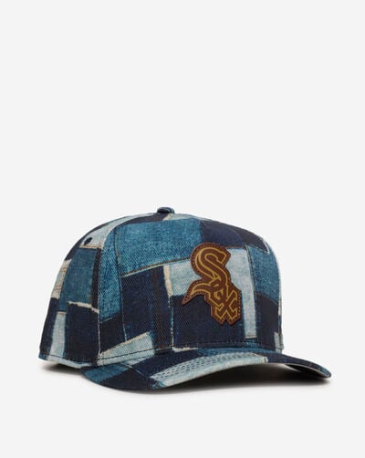 9Fifty Chicago White Sox A-Frame Denim Patchwork Snapback Hat 9Fifty Chicago White Sox A-Frame Denim Patchwork Snapback Hat