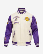 PRO STANDARD Los Angeles Lakers Retro Classic Rib Wool Varsity Jacket BLL656005-EPU cream 1