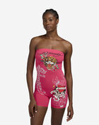 Ed Hardy Tiger Skull Ribbed Tube Romper EHW9000-8 Pink 1