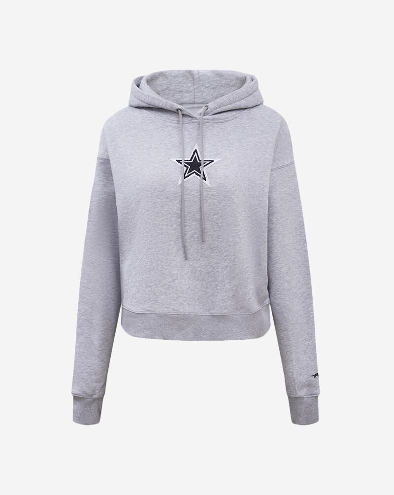 PRO STANDARD Dallas Cowboys Classic Fleece Cropped Pull Over Hoodie FDCC410316-HGR Grey 1