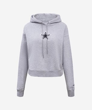 Dallas Cowboys Classic Fleece Cropped Pull Over Hoodie