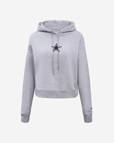 Dallas Cowboys Classic Fleece Cropped Pull Over Hoodie