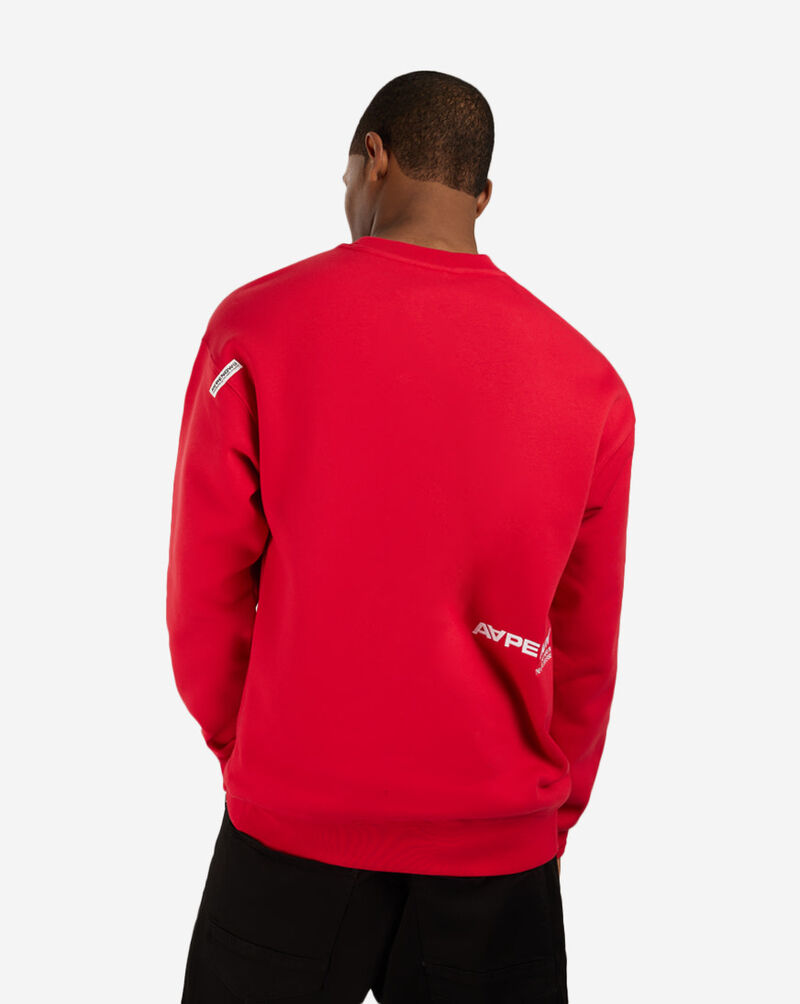 Shop AAPE Solid Fleece Crew Neck AAPSWMA306XXLRDX red | SNIPES USA