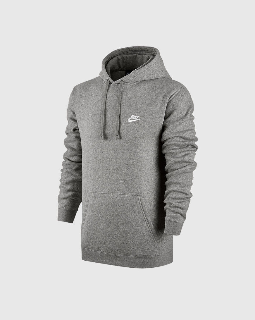 grey nike logo hoodie