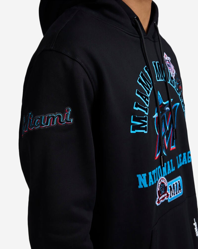 PRO STANDARD Florida Marlins Pro Area Code Hoodie LMM5314654-BLK Black 3