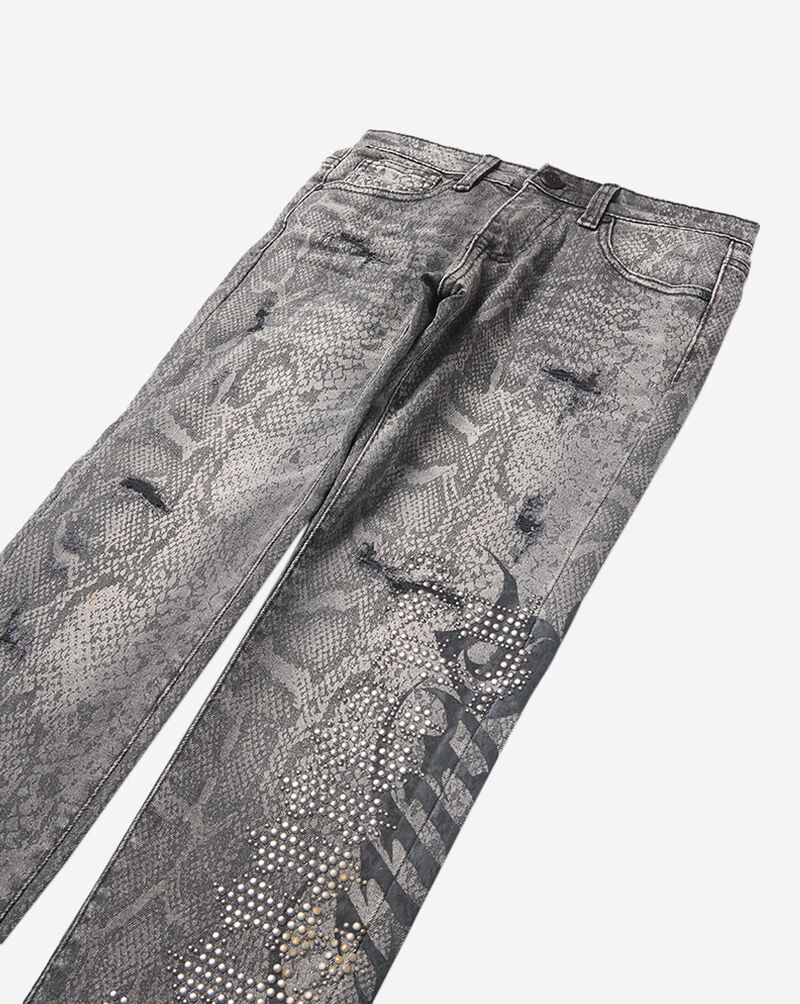 Smoke Rise Kids' Sanity Stud Python Slim Fit Denim BJP26F557SN Grey 2