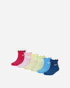 Nike Little Kids' 6PK Ruffle Ankle Socks (5-7) GN0925-V12 Multi 1