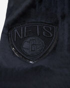 Brooklyn Nets Triple Black Velour Full-Zip Pullover Hoodie