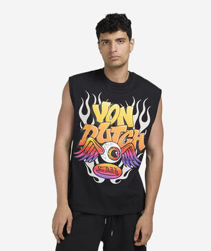 Flames Foil Muscle Tank