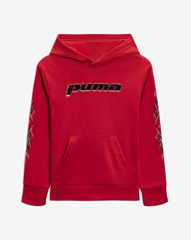Puma Grade School Street X CTN Fleece Pullover Hoodie PFA25V9P-18998 Red 1
