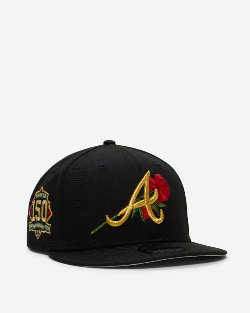 Shop New Era 9Fifty Atlanta Braves Gold Rose Snapback Hat 70886278