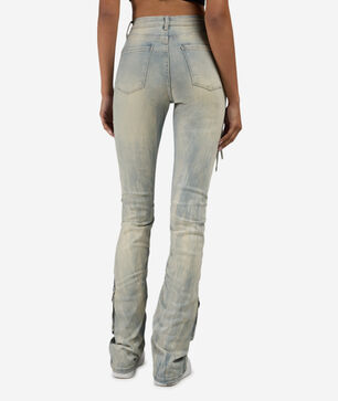 Cargo Stacked Rhinestone Denim Pant