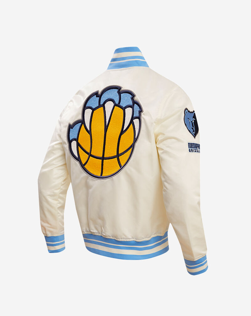 PRO STANDARD Memphis Grizzlies Retro Classic Rib Satin Jacket BMG658864-EUN cream 3