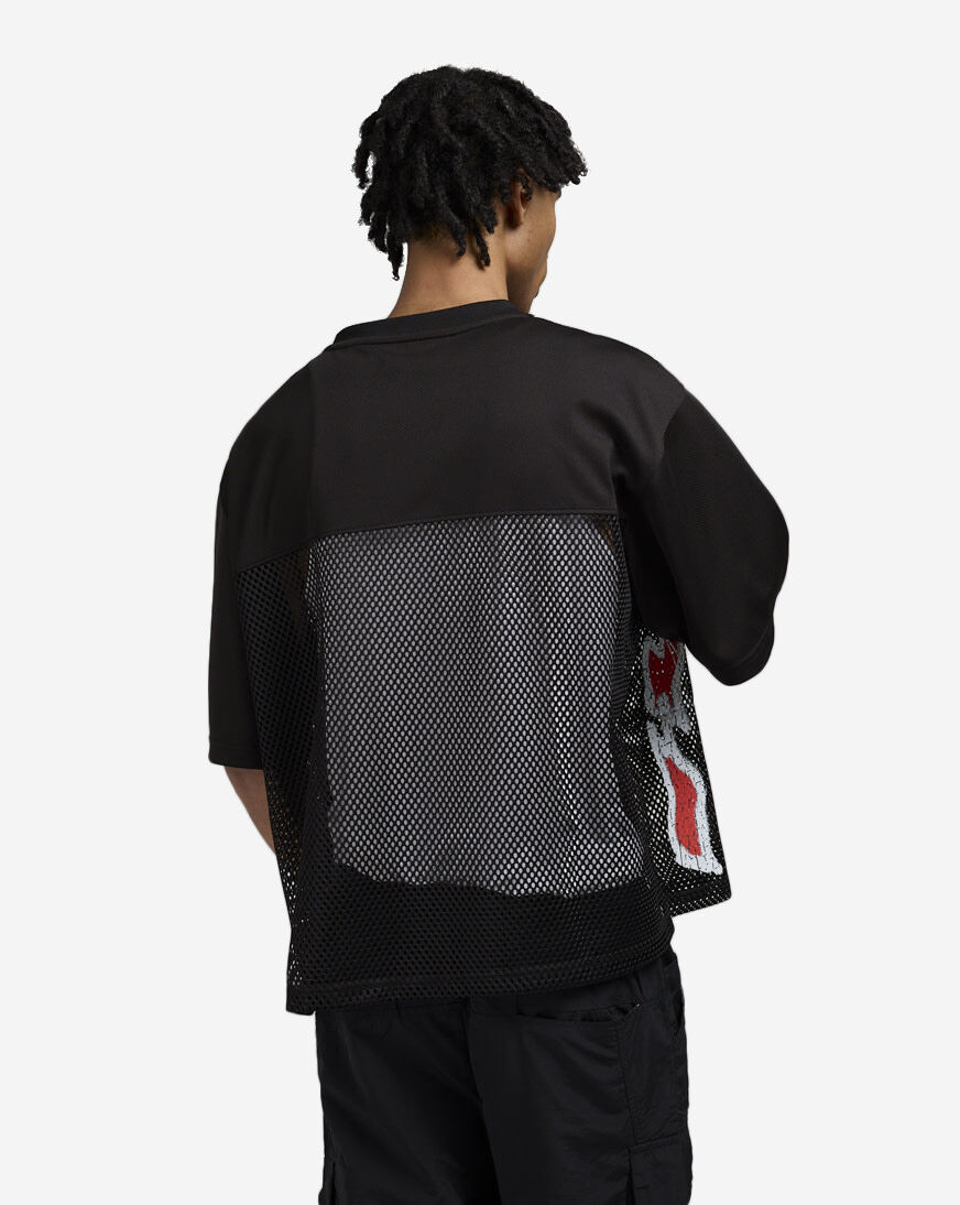 Shop Hudson Fear Cropped Mesh Tee E1134567-BLK black | SNIPES USA