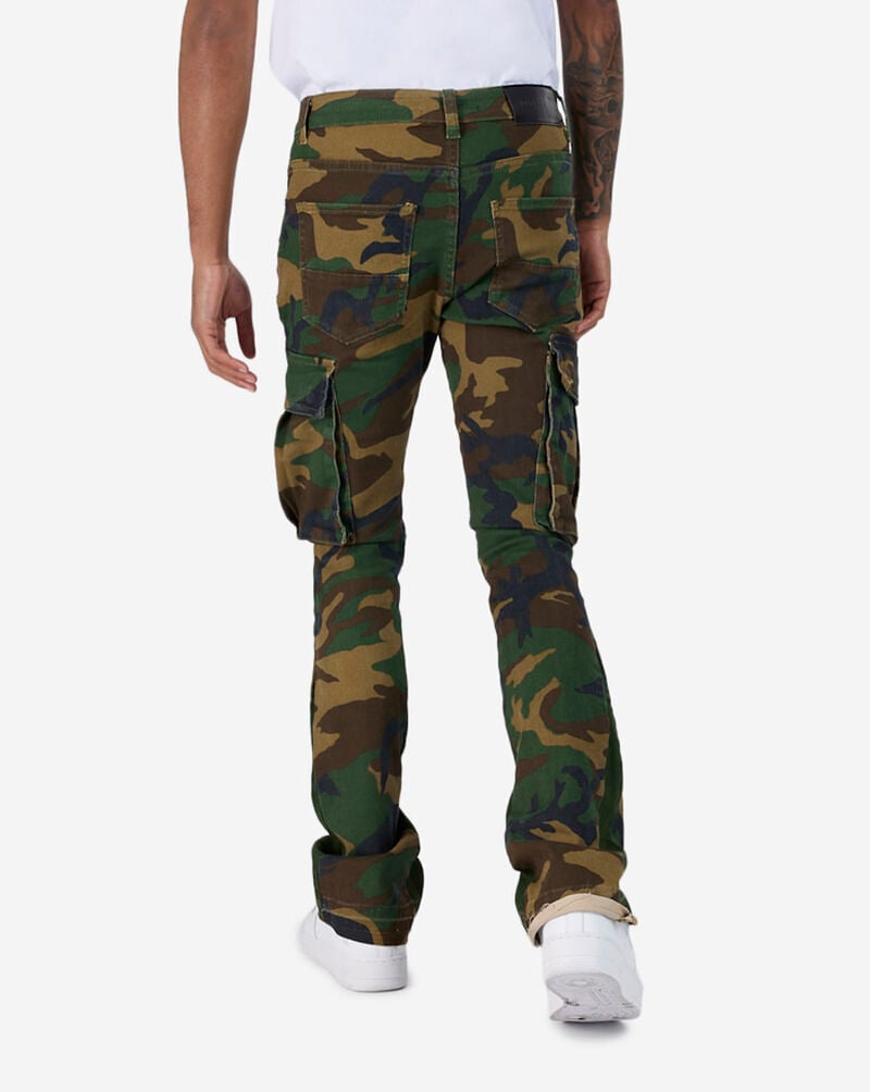 Decibel Stacked Cargo Twill Pants DCBWB001-CAM Camo 3