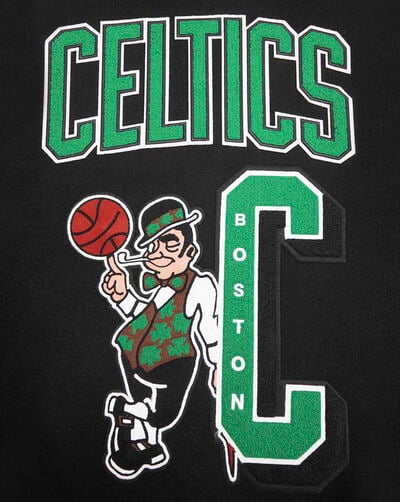 Boston Celtics Mash Up Rib Wool Varsity Jacket Boston Celtics Mash Up Rib Wool Varsity Jacket