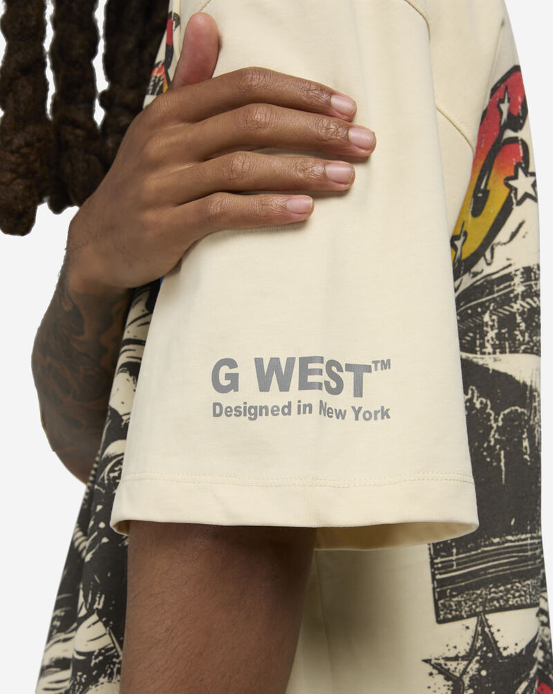 G West Cosmic Sky Ride Tee GWDSPPT9091 White 3